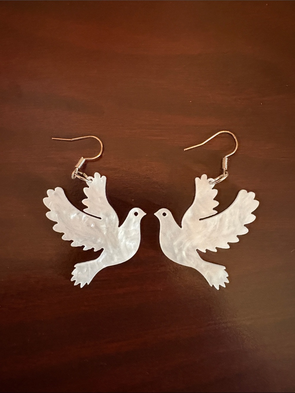 White Dove Bird Earrings - Lightweight Fashion Jewelry